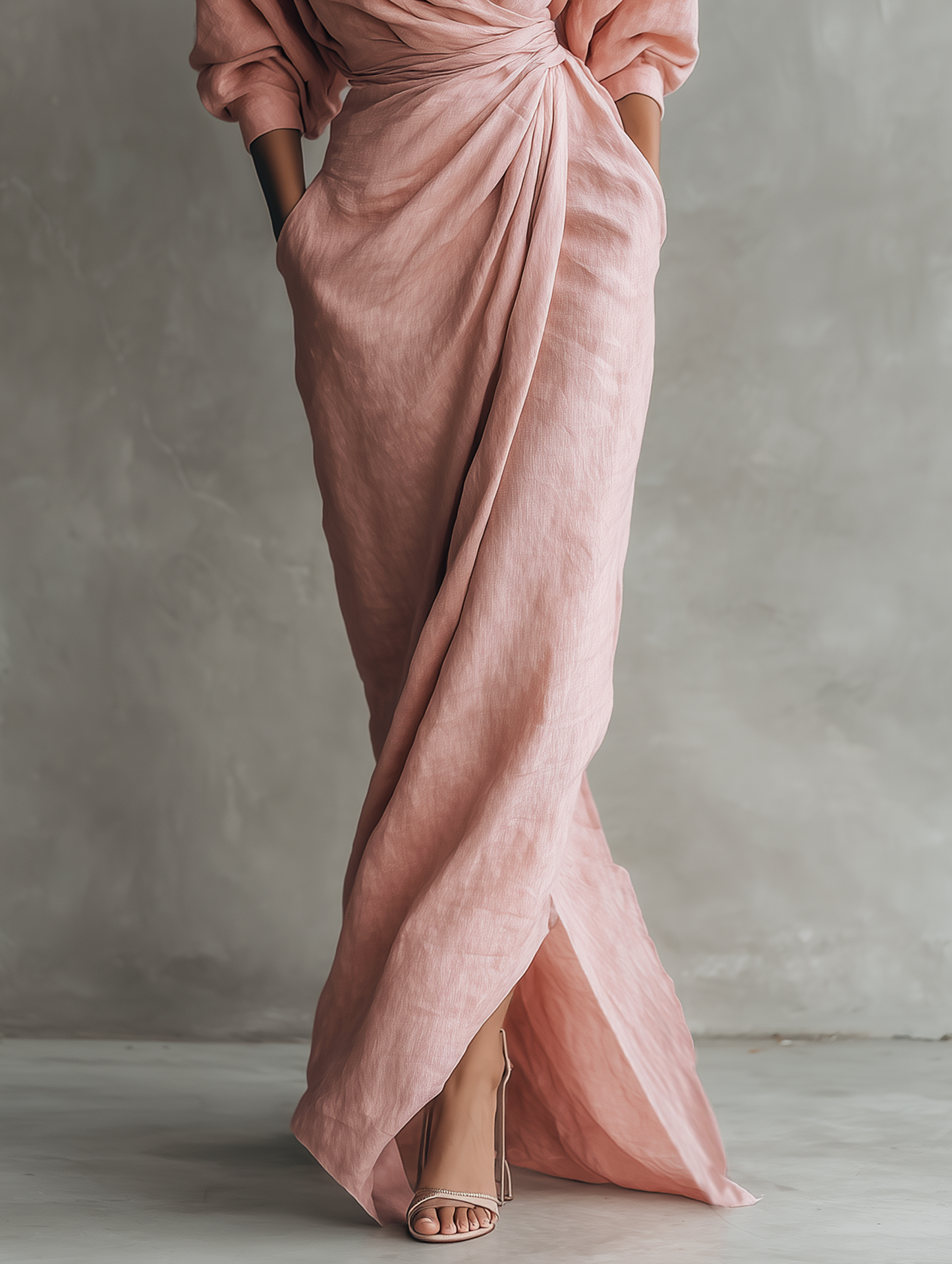 SOFI PURE ELEGANCE V-NECK DRESS