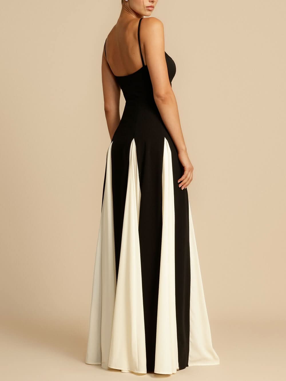 Elegance Panelled Tulle A-line Slip Maxi Dress