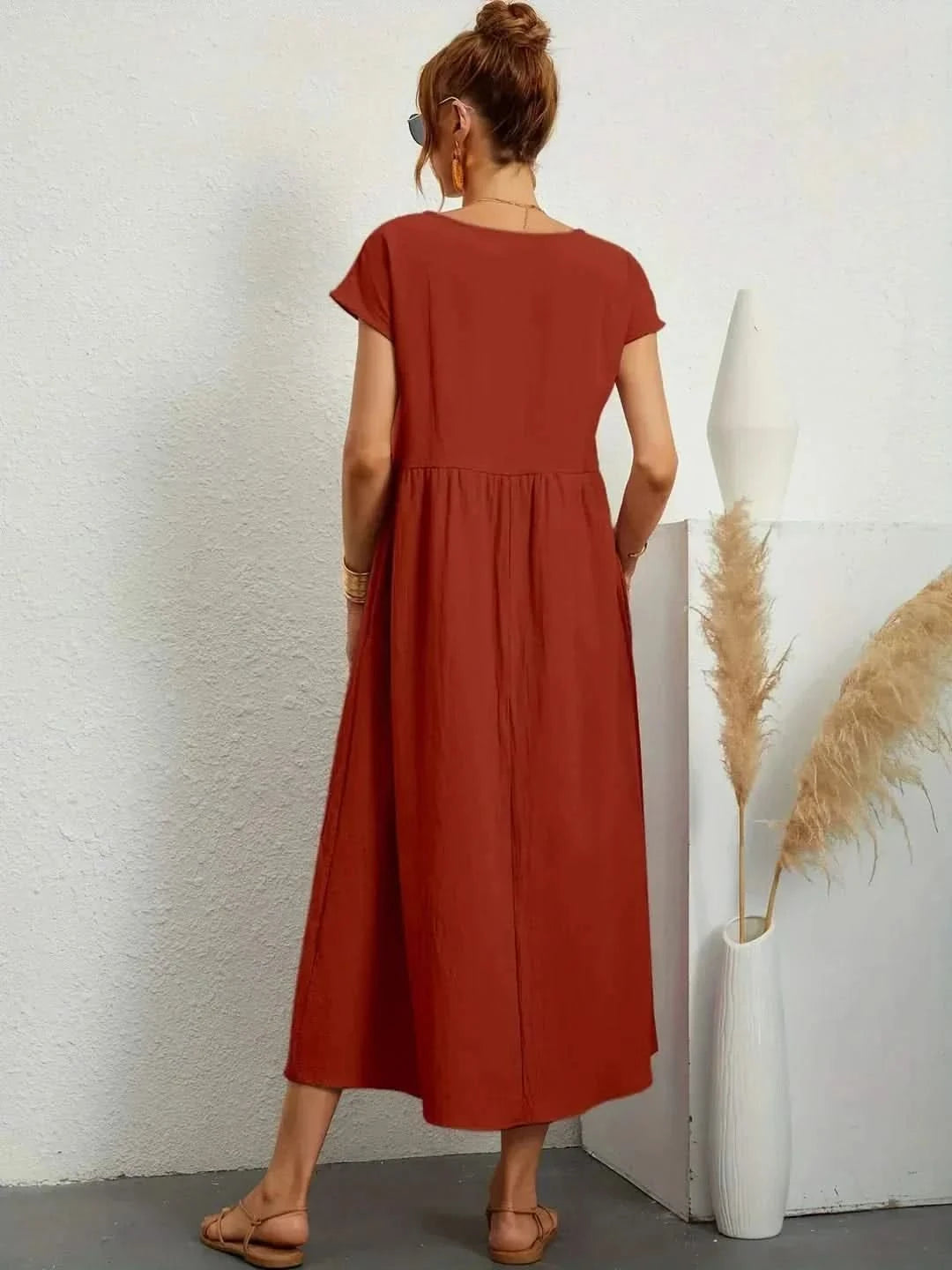 AVA LUXE FLUID MIDI DRESS