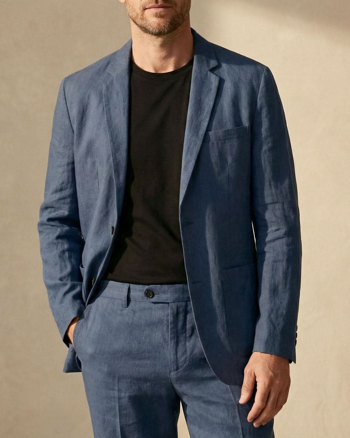 ENZO REFINED LINEN SUIT