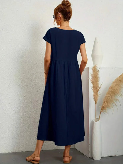 AVA LUXE FLUID MIDI DRESS