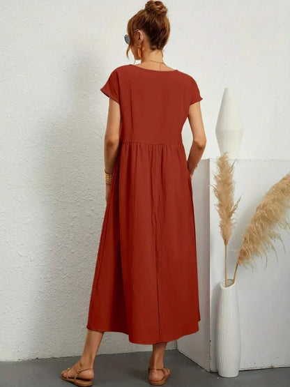 AVA LUXE FLUID MIDI DRESS