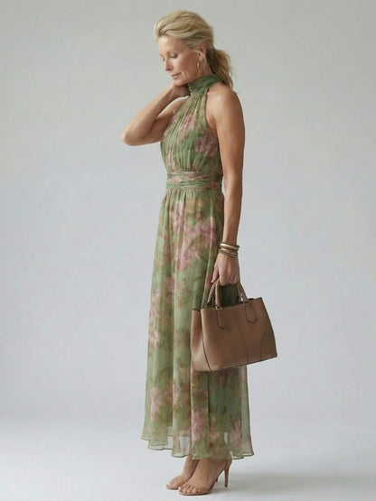 DELILAH HALTER MIDI DRESS