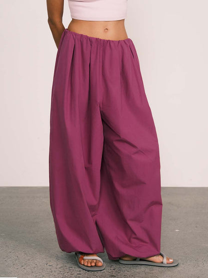 Relaxed Tencel-Cotton Tapered Drape Pants