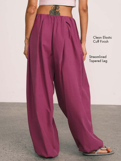 Relaxed Tencel-Cotton Tapered Drape Pants