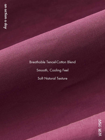 Relaxed Tencel-Cotton Tapered Drape Pants