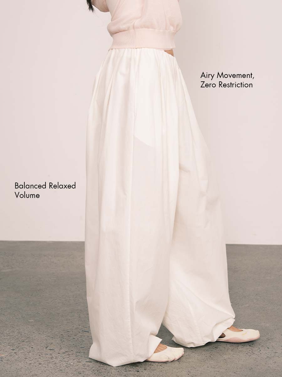 Relaxed Tencel-Cotton Tapered Drape Pants