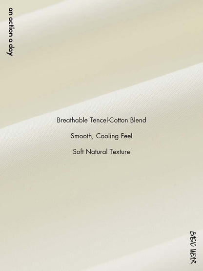 Relaxed Tencel-Cotton Tapered Drape Pants