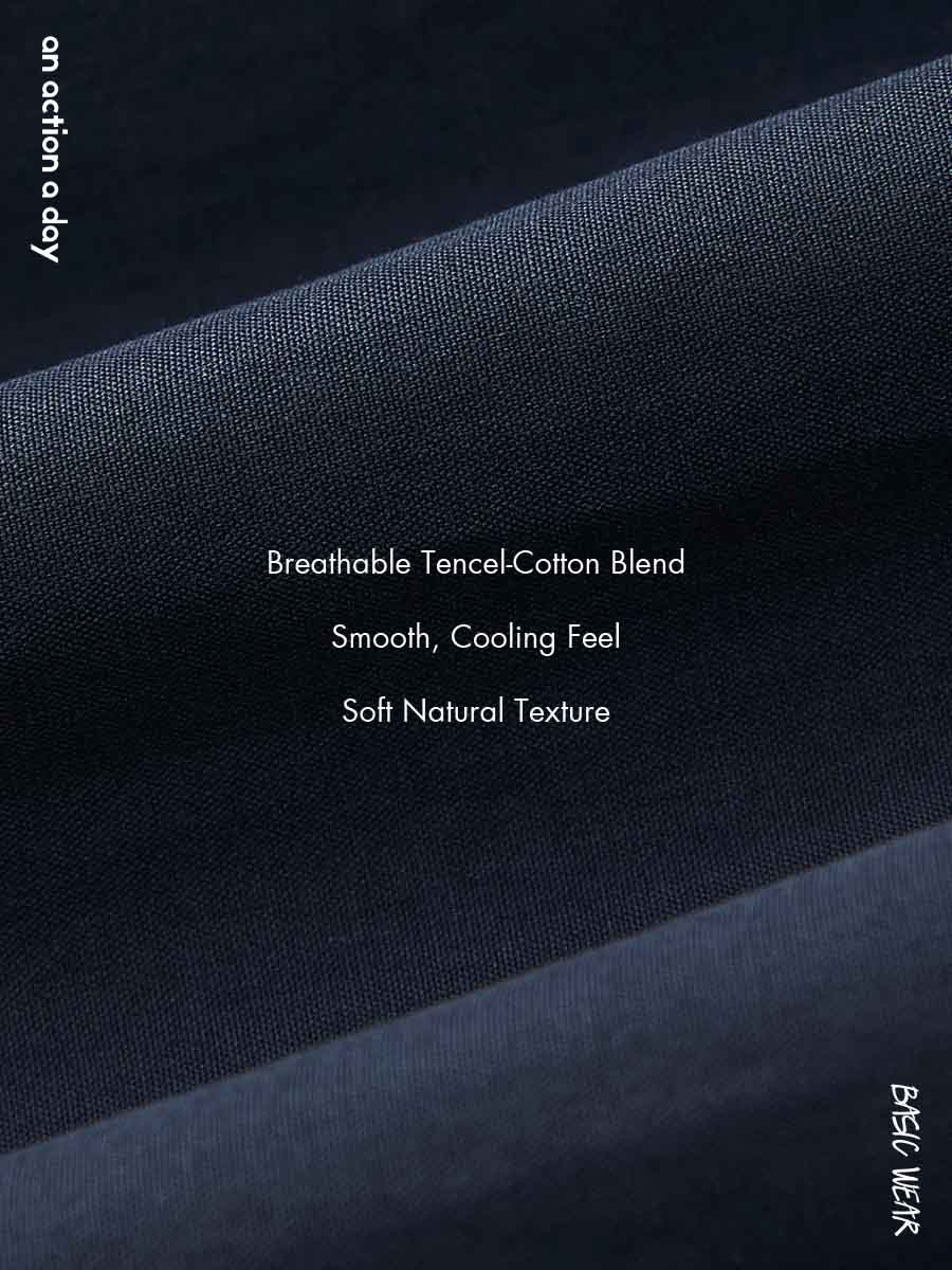 Relaxed Tencel-Cotton Tapered Drape Pants